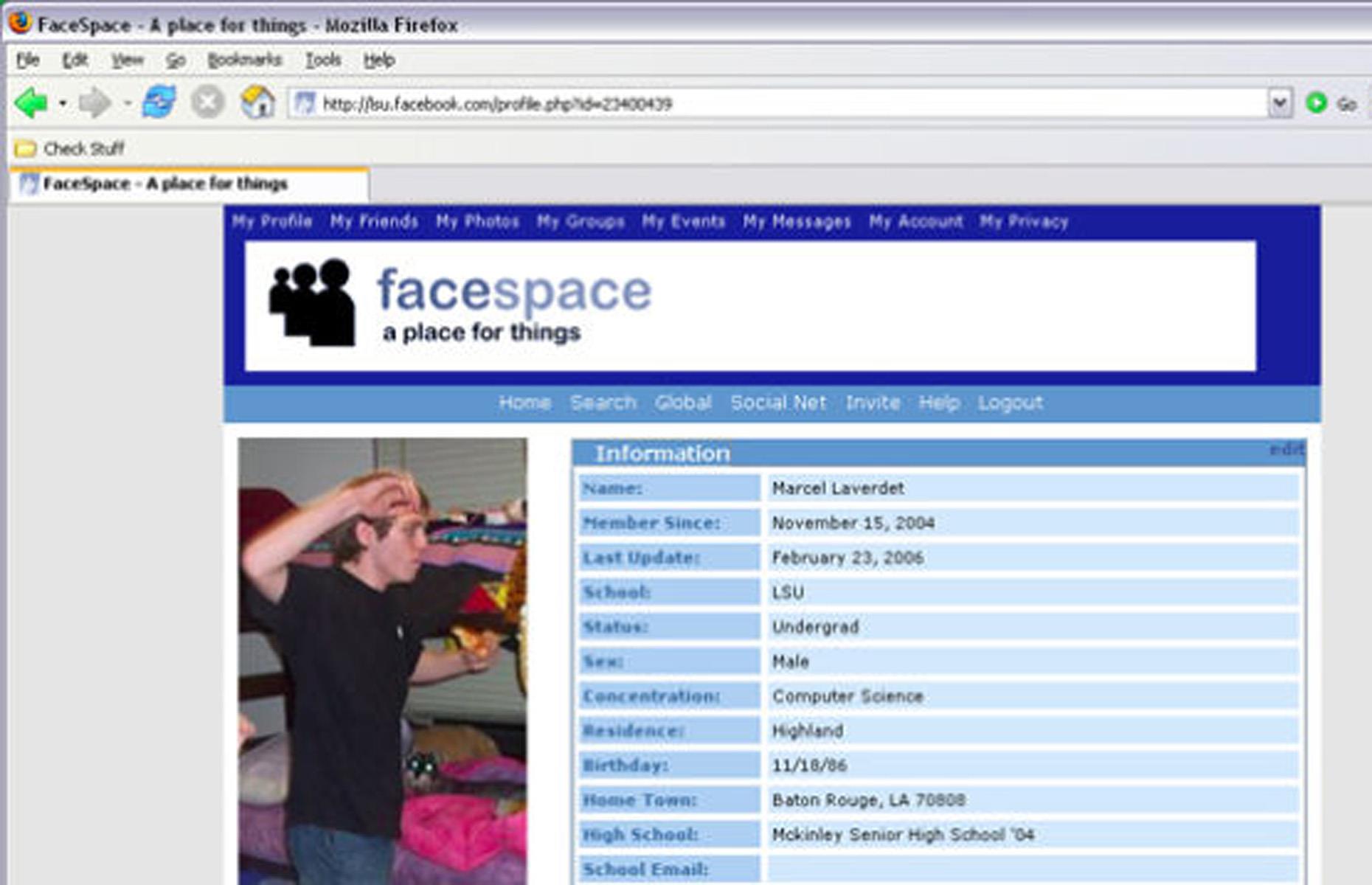 Chris' Facebook hack